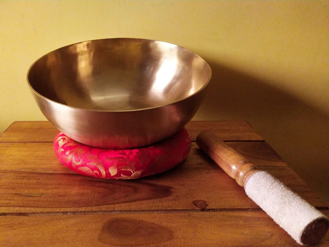 Authentic hand-hammered singing bowls crafted by Soham Crafts